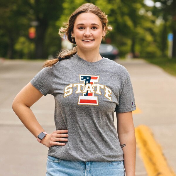 Champion® Patriotic I-State Gunsmoke Gray Triblend T-Shirt
